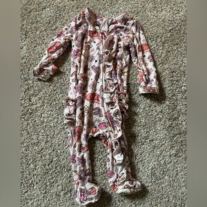 Caden lane cowgirl ruffle zippered footie - 0-3 months